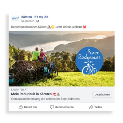 Kärnten Werbung - Facebook Ad Beispiel
