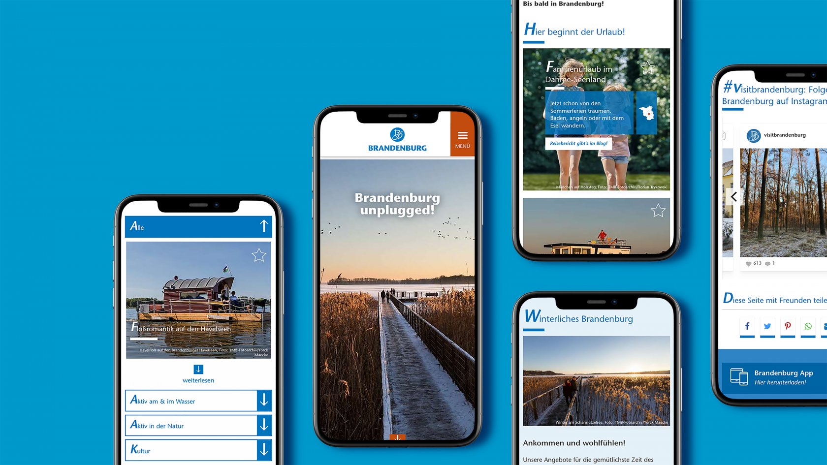 Reiseland Brandenburg - Handy Mockups