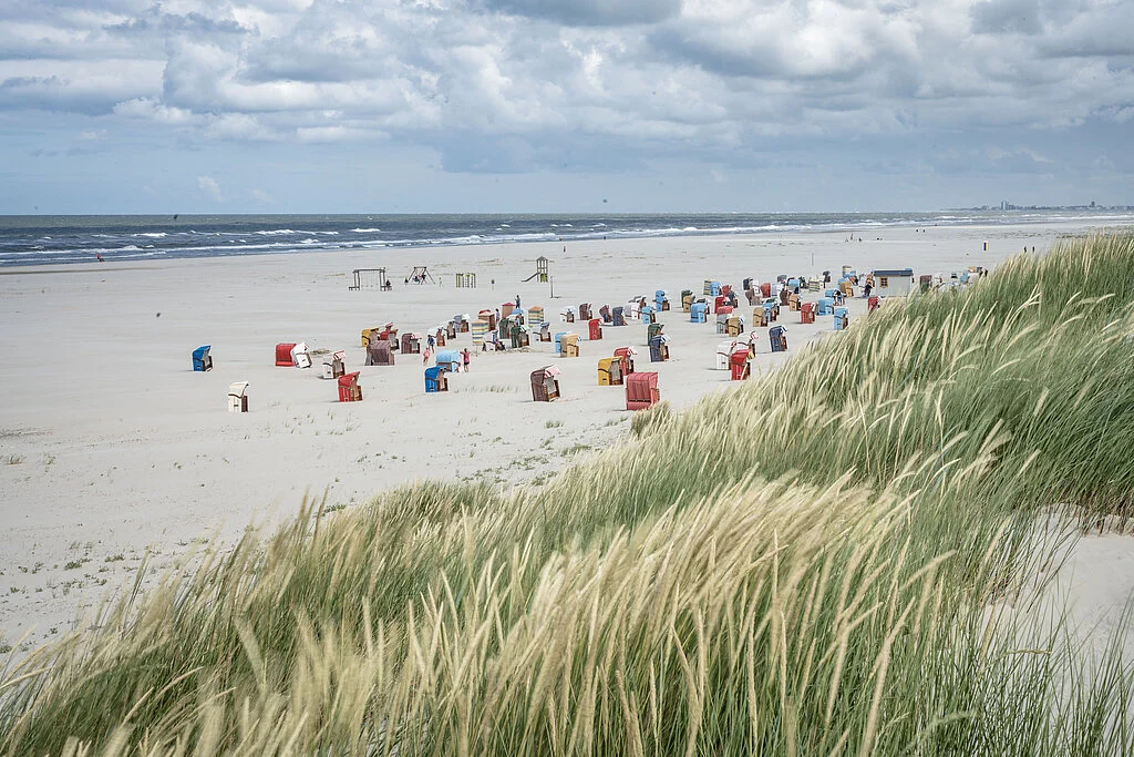 Strand auf Juist mit Strandkörben