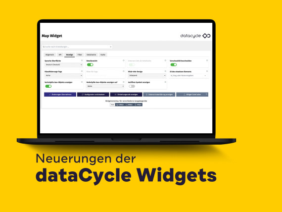 dataCycle: Neuerungen im Widget-Konfigurator