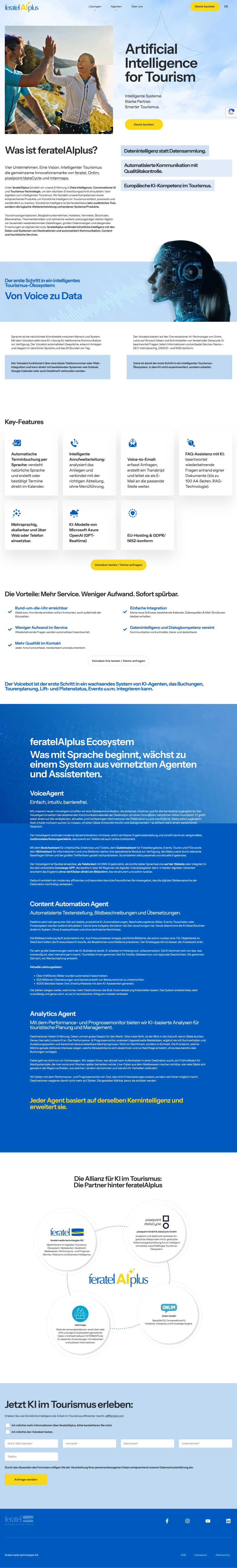 Gesamte Website der feratelAIplus